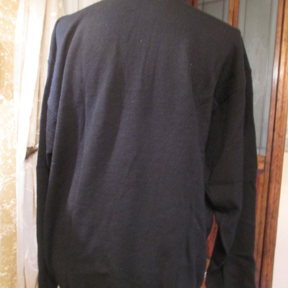 Elliott Men's Black  Sweater/100% Wool/XL/Long Sleeve - Picture 3 of 4